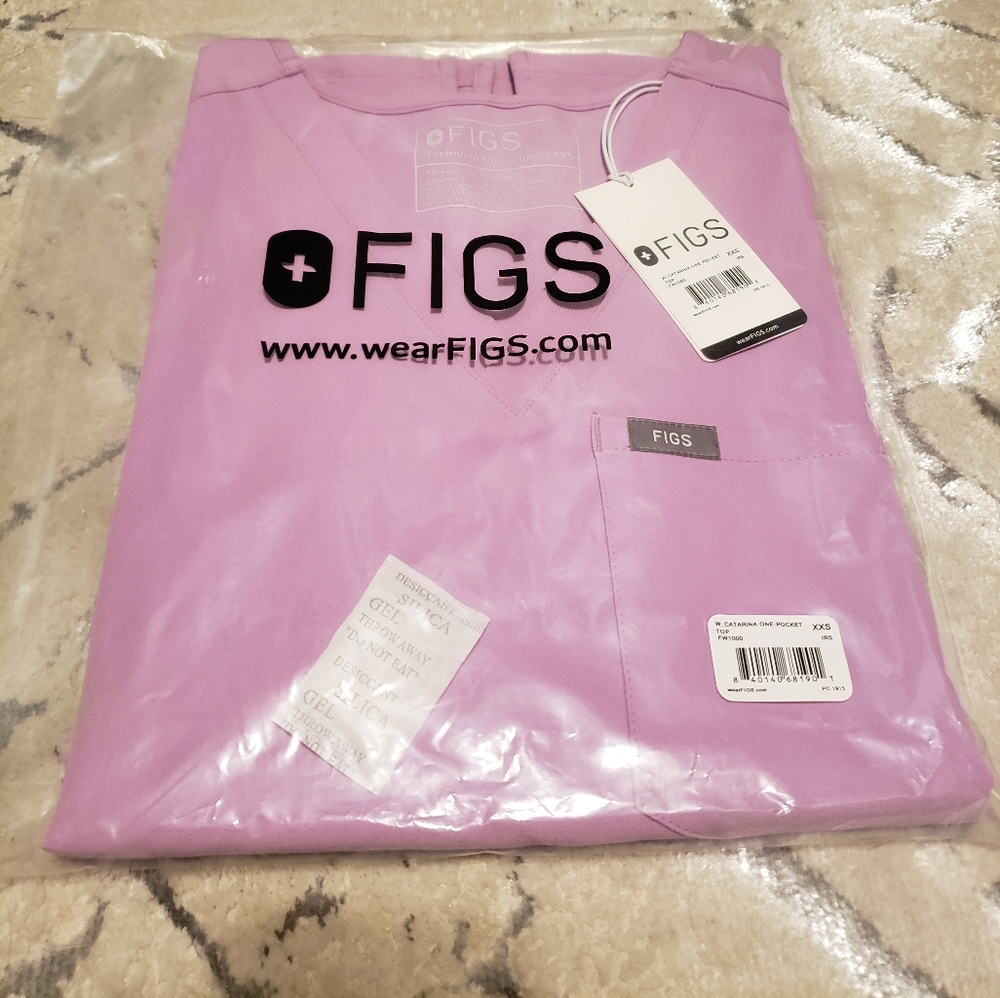 Figs Dusk Catarina Scrub Top XXS Brand New